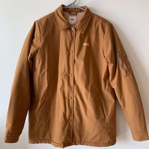 Vans Tan Collared Jacket (Fuzzy inside)